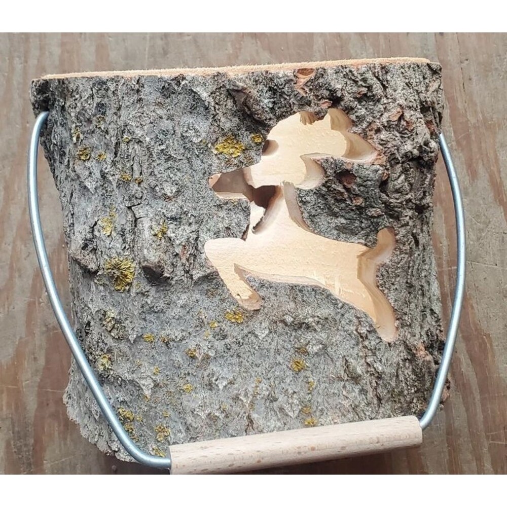 Wooden Deer Candle Holder